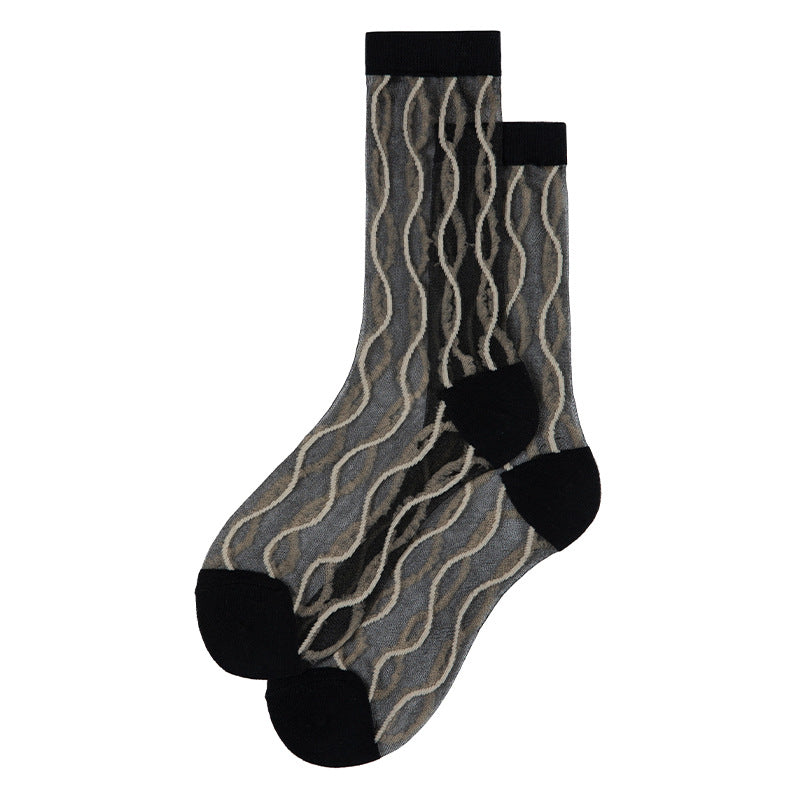 Crystal Silk Stockings Breathable Tube Socks
