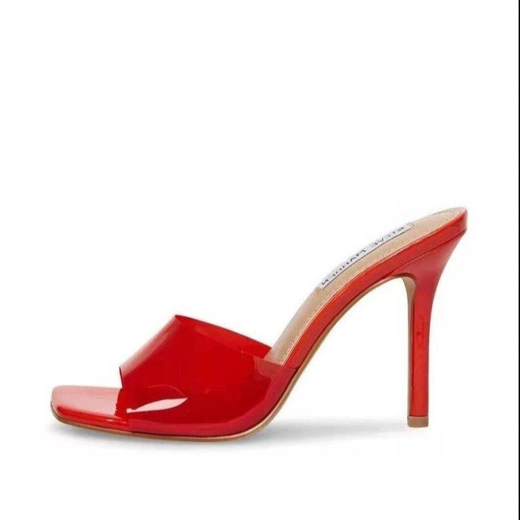 Foreign Trade Sandals Women's High-heeled Lacquered Women's Shoes