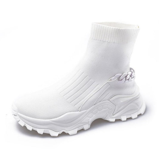 Socks Shoes Thick-soled Knitted Sports Casual Shoes Women's Boots