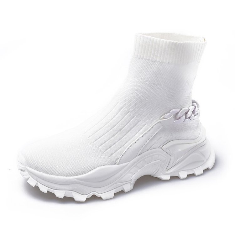 Socks Shoes Thick-soled Knitted Sports Casual Shoes Women's Boots
