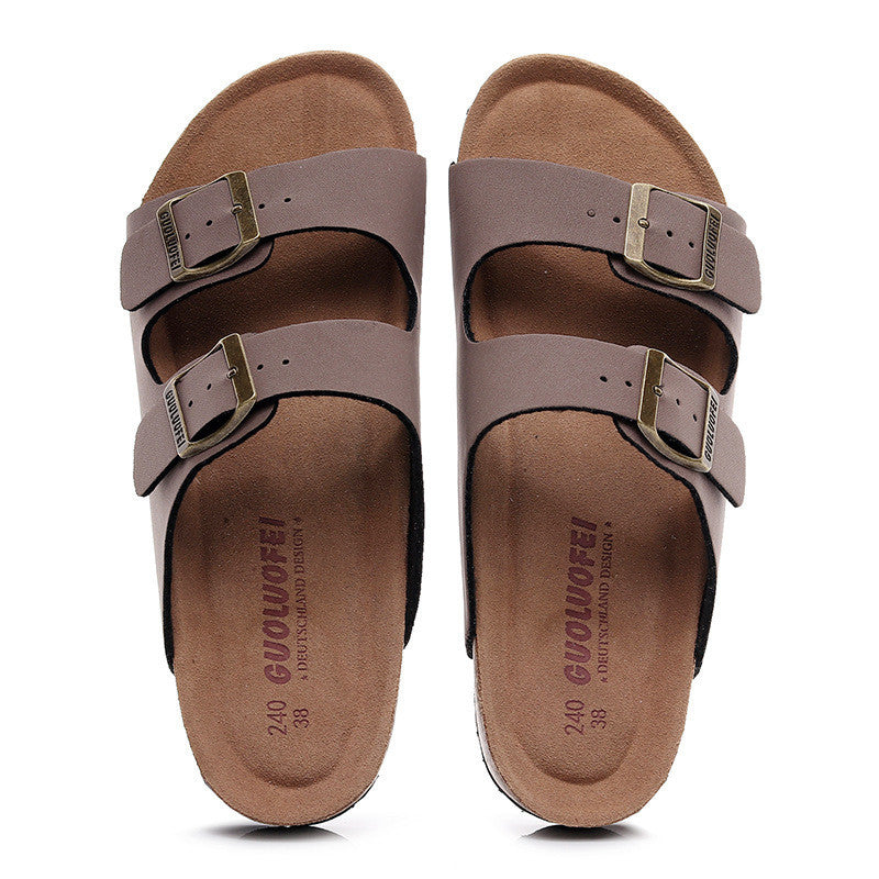 Sandals And Slippers With Double Buckle