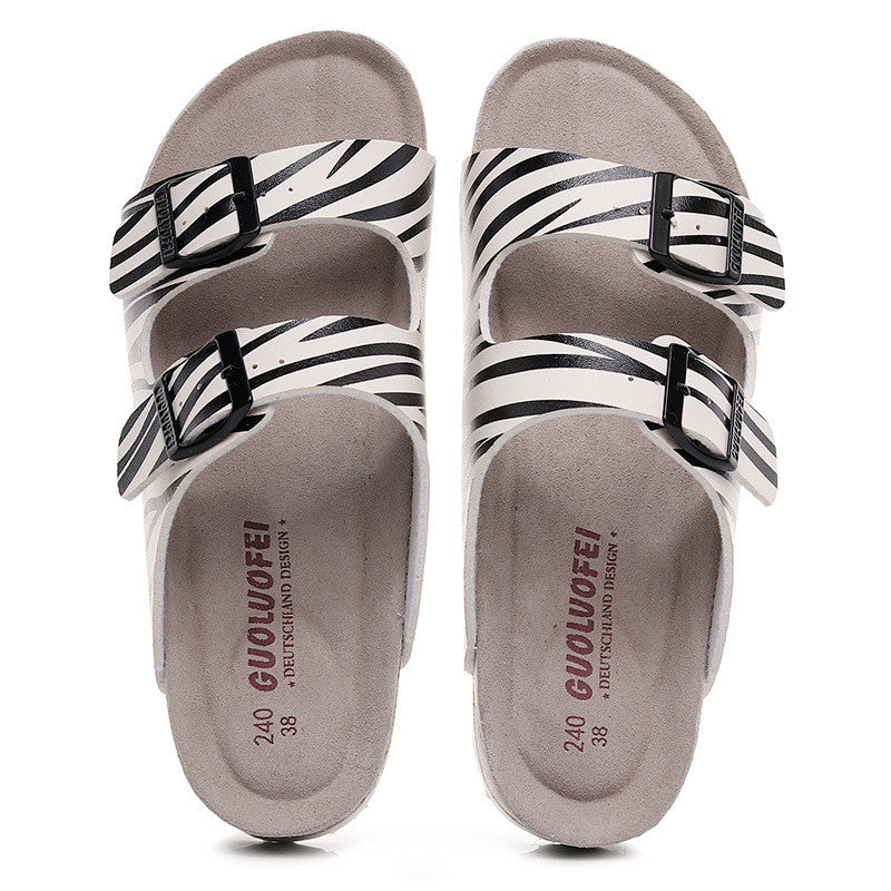 Sandals And Slippers With Double Buckle