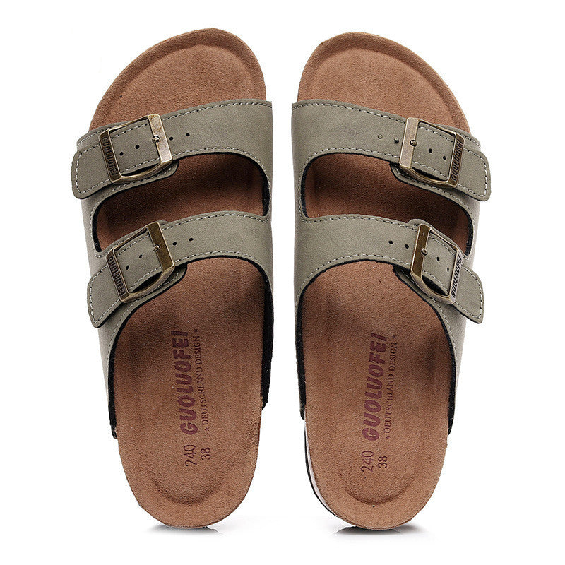 Sandals And Slippers With Double Buckle