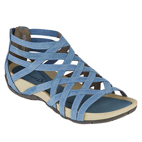 Wedge Heel Flat Cross Strap  Toe Women'S Shoes