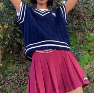 Fashion All-Match Pleated College Style Skirt