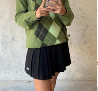 Fashion All-Match Pleated College Style Skirt