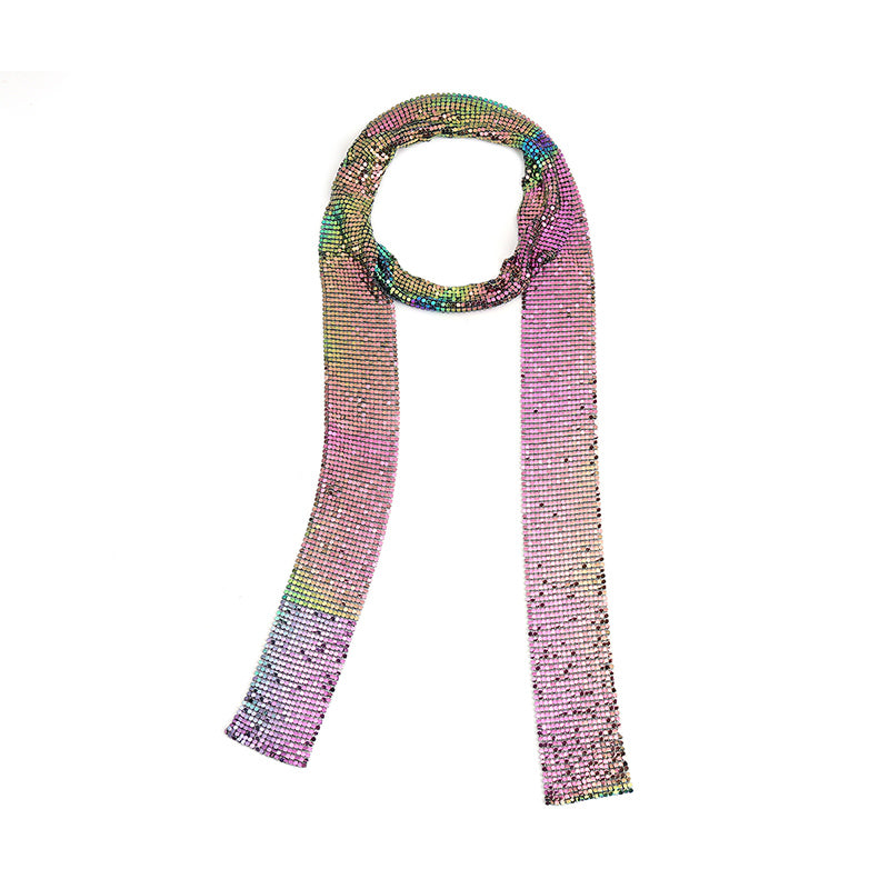 Sequin Fashion Necklace Metal Splicing Necklace Jewelry