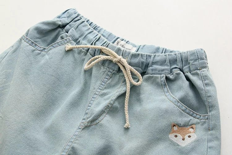 Thin Women's Embroidery Cartoon Shorts