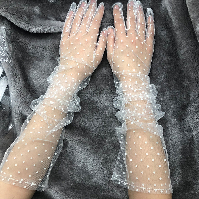 Long Lace Gloves Sexy Hook Finger Gloves