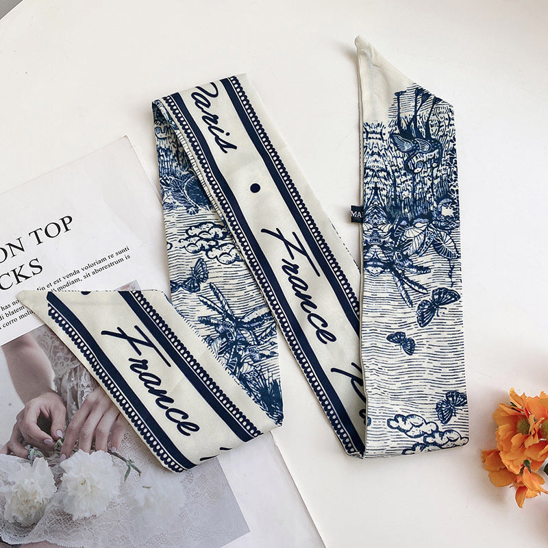 Fashion Ladies Print Ribbon Headdress