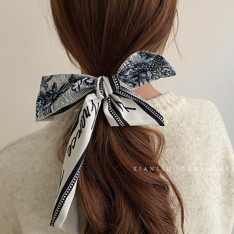 Fashion Ladies Print Ribbon Headdress