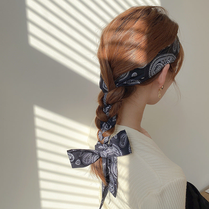 Fashion Ladies Print Ribbon Headdress