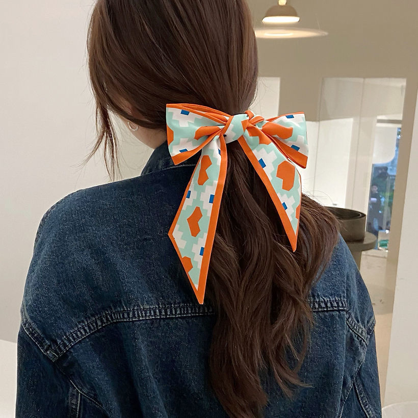 Fashion Ladies Print Ribbon Headdress