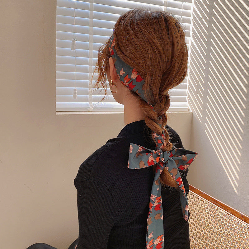 Fashion Ladies Print Ribbon Headdress