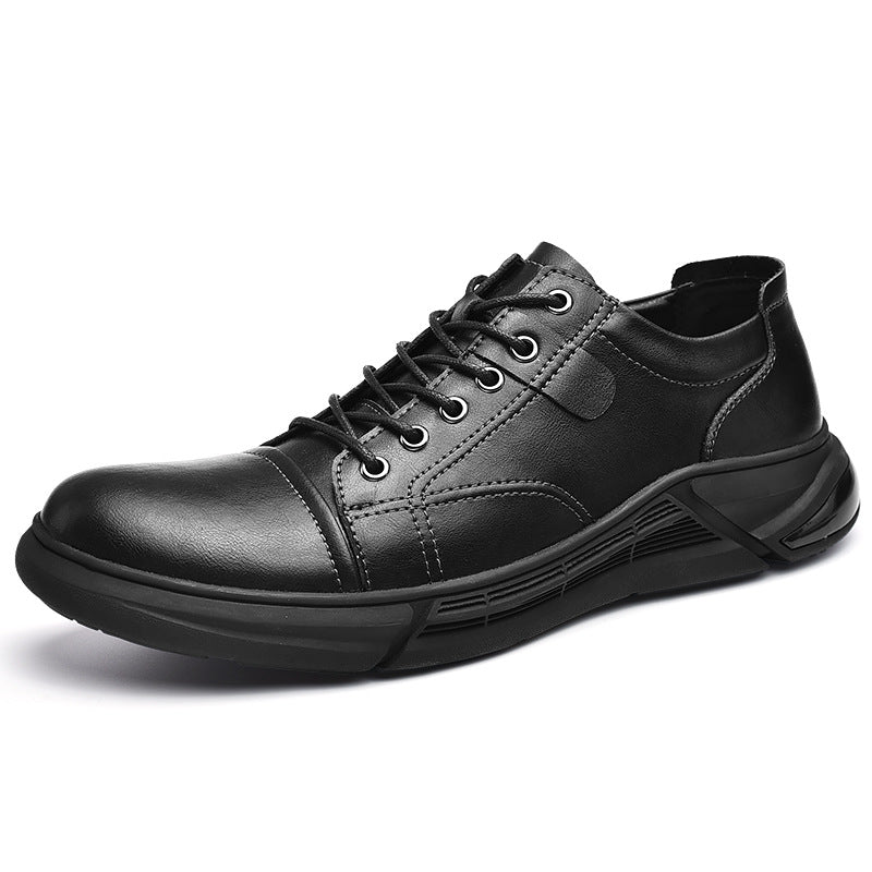 Retro Casual Leather Shoes Korean Fashion Trend Wild Personality Thick-soled Men's Shoes