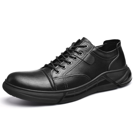 Retro Casual Leather Shoes Korean Fashion Trend Wild Personality Thick-soled Men's Shoes