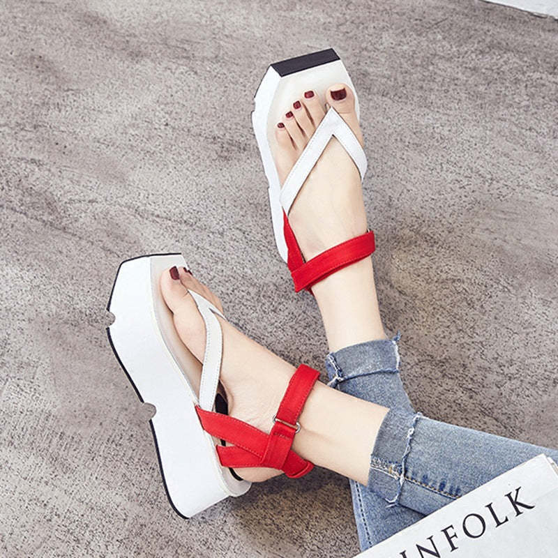 Trifle Platform Net Red Sandals Women Flip-Flops Roman Shoes