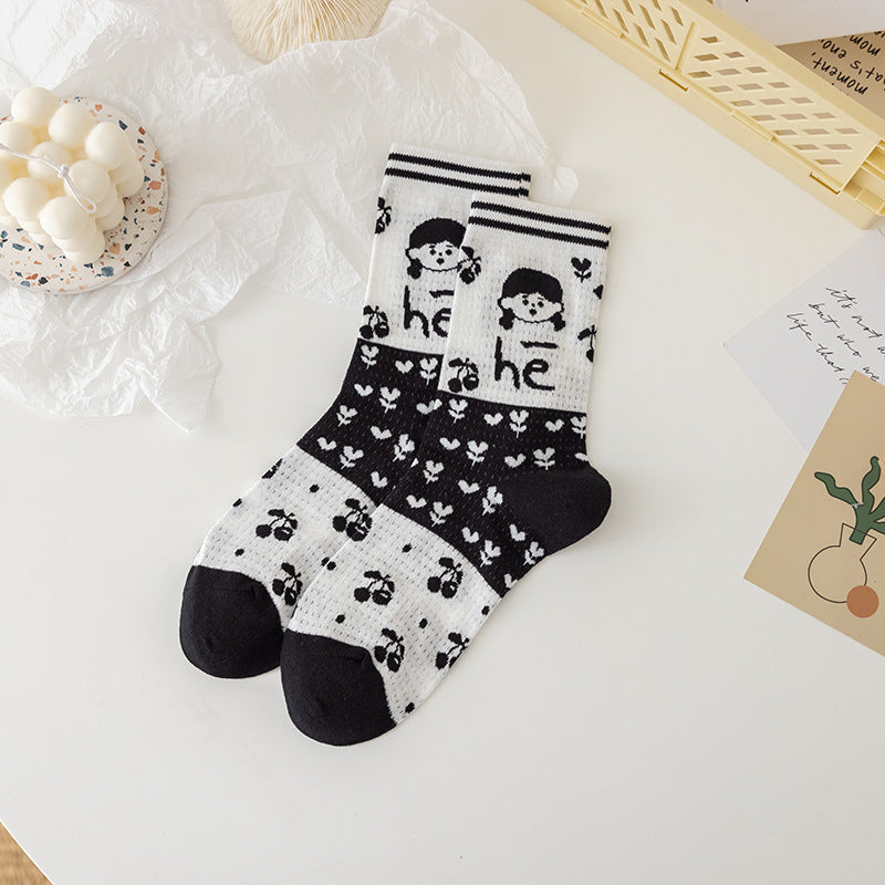 Xinjiang Long-Staple Cotton Trendy Brand Socks Women'S Trendy Summer Tube Socks Spring And Autumn Women