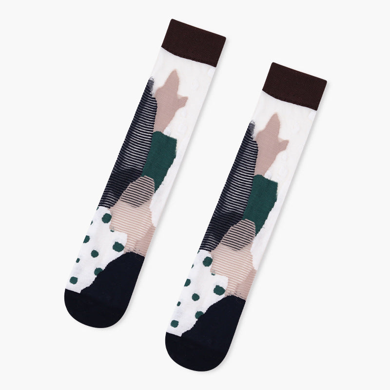 Summer New Style Glass Silk Stockings In The Tube Cute Crystal Silk Socks Thin Invisible Socks Women