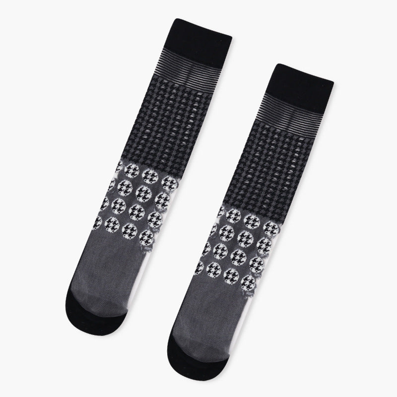 Summer New Style Glass Silk Stockings In The Tube Cute Crystal Silk Socks Thin Invisible Socks Women