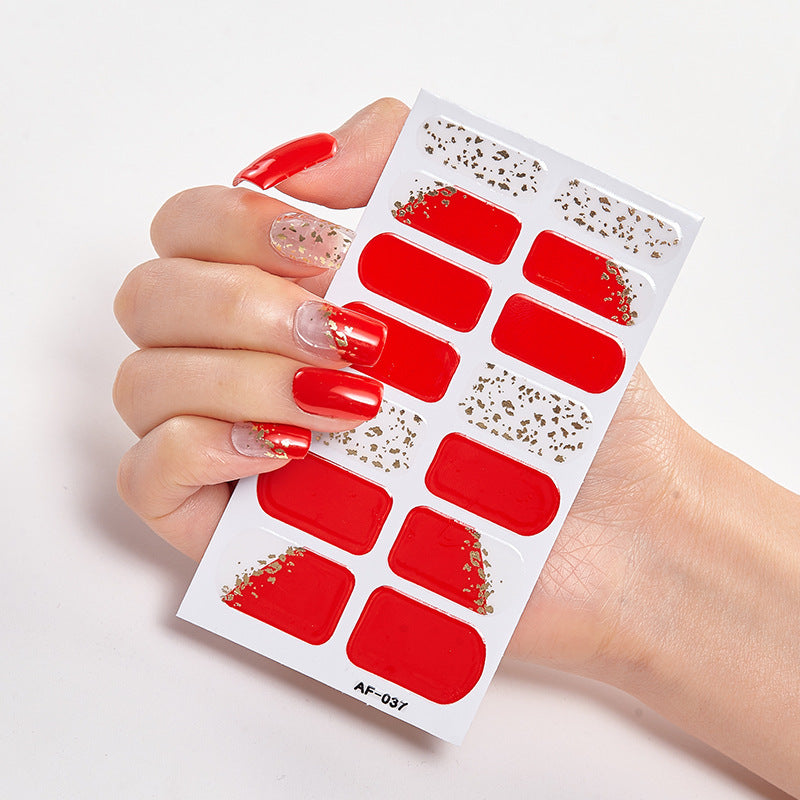 Trendy Nail Polish Film Nail Sticker Waterproof Letter Nail Sticker Full Sticker