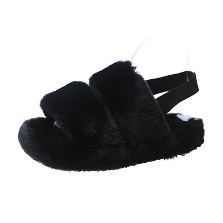 Furry Elastic Home Furnishing Slippers