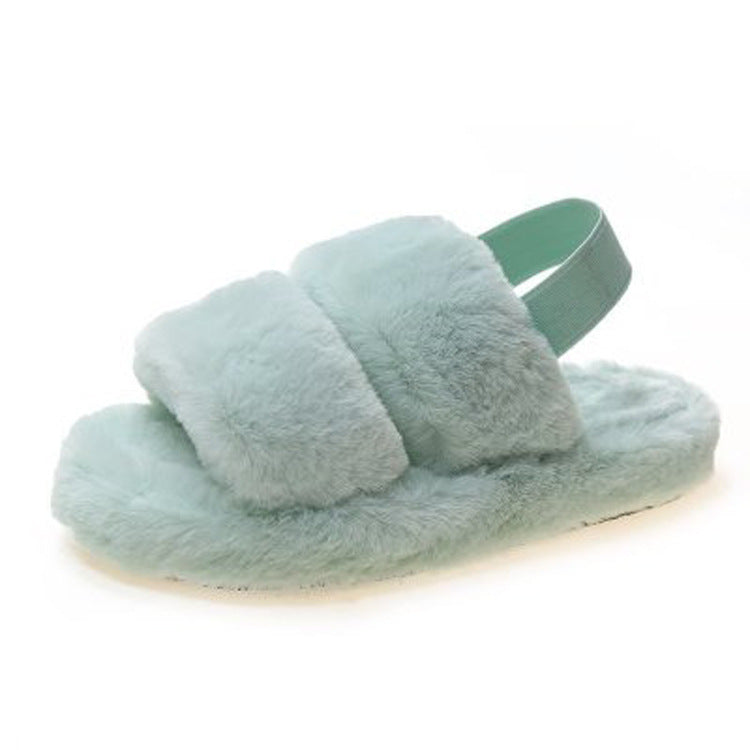 Furry Elastic Home Furnishing Slippers
