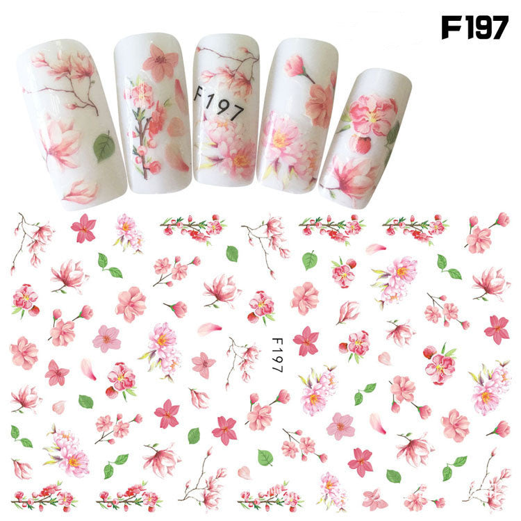 3D Feather Bowknot Maple Leaf Sexy Lace English Letter Cartoon Nail Sticker
