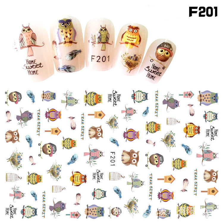 3D Feather Bowknot Maple Leaf Sexy Lace English Letter Cartoon Nail Sticker