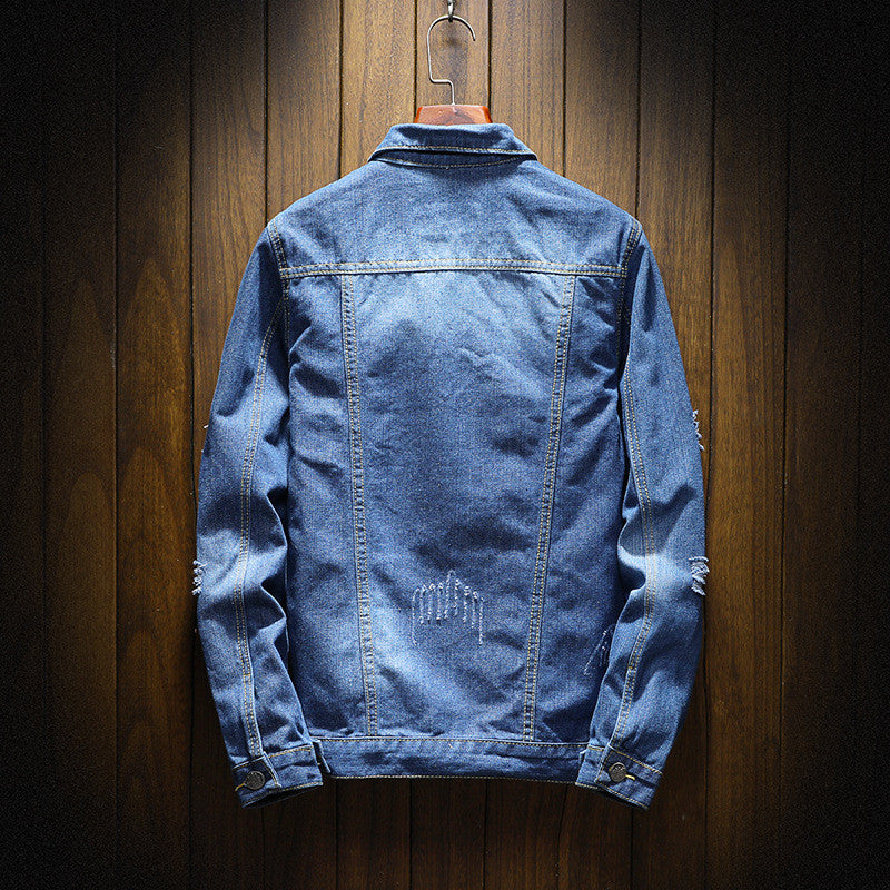 Japanese Denim Jacket Youth Slim Jacket Plus Size Casual Jacket