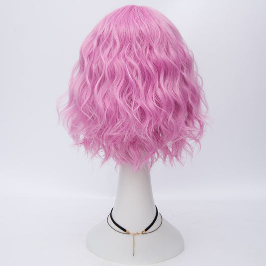 Color Short Curly Corn Hot Cosplay Wig