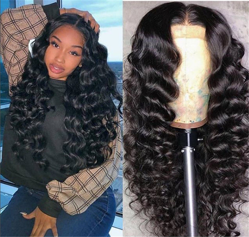 Wig Female African Texture Small Volume Mid-length Curly Hair Wig Headgear