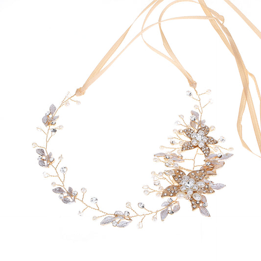 Gold And Silver Rhinestone Alloy Handmade Headwear