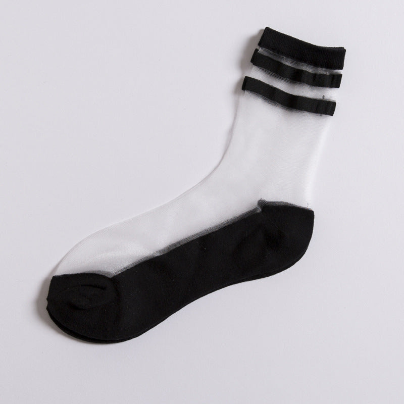 Japanese College Style Striped Tube Socks