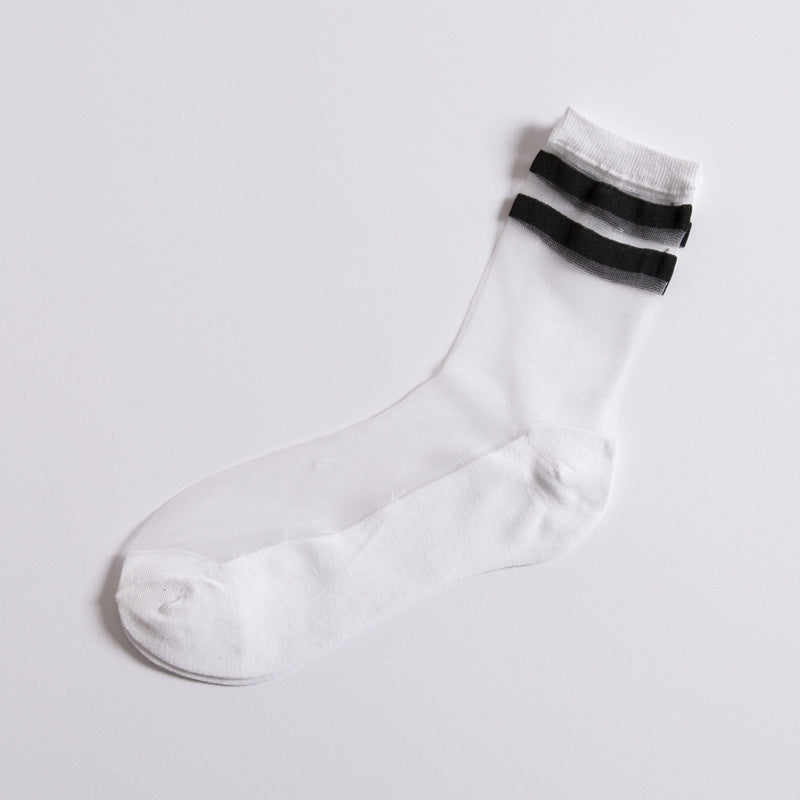 Japanese College Style Striped Tube Socks