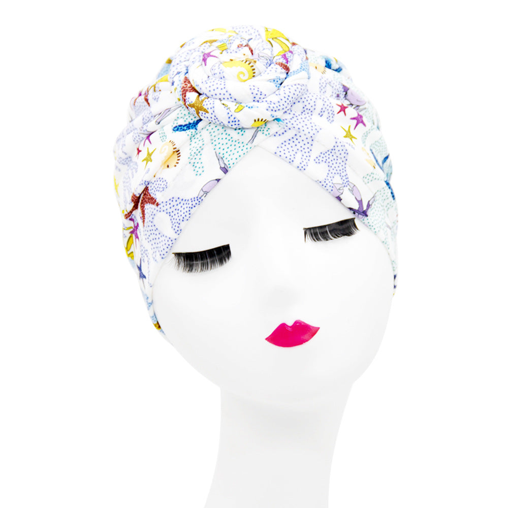 European And American Popular Donut Turban Hat Ball Swirl Disc Flower Hat