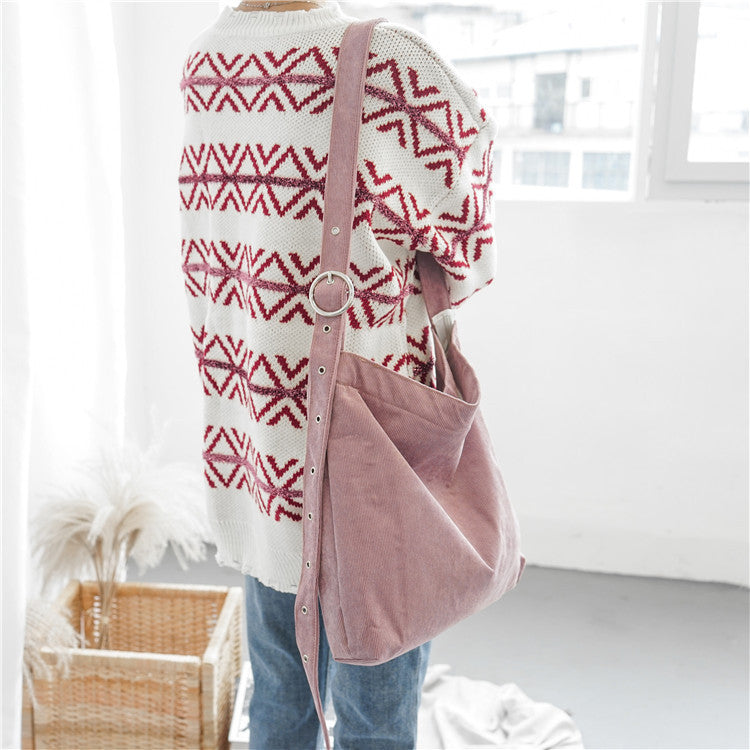 Corduroy canvas bag