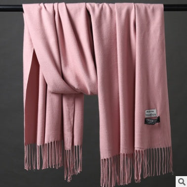 Cashmere Scarf Long Section Ladies Warm Thick Solid Color Variegated Shawl Wholesale