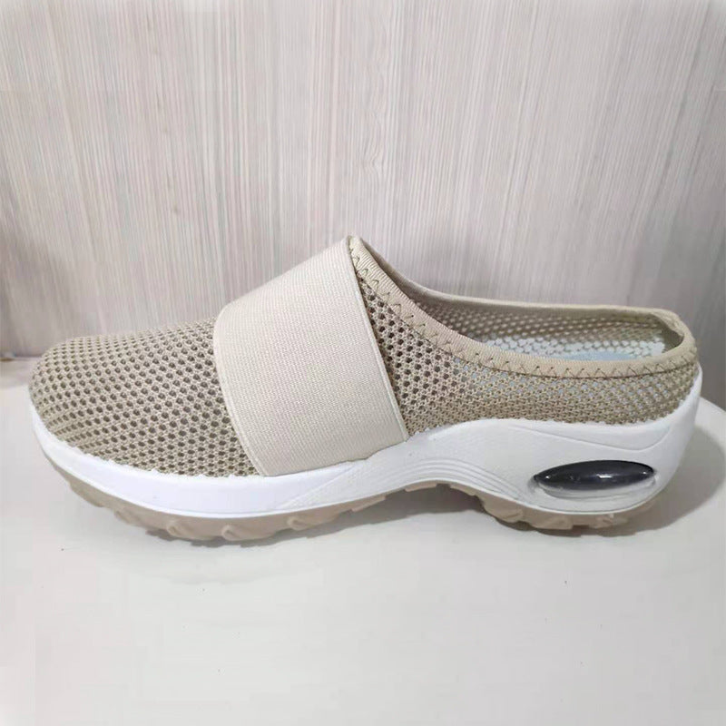 Breathable Mesh Half Support Women's Shoes Foreign Trade Fashion Casual Shoes