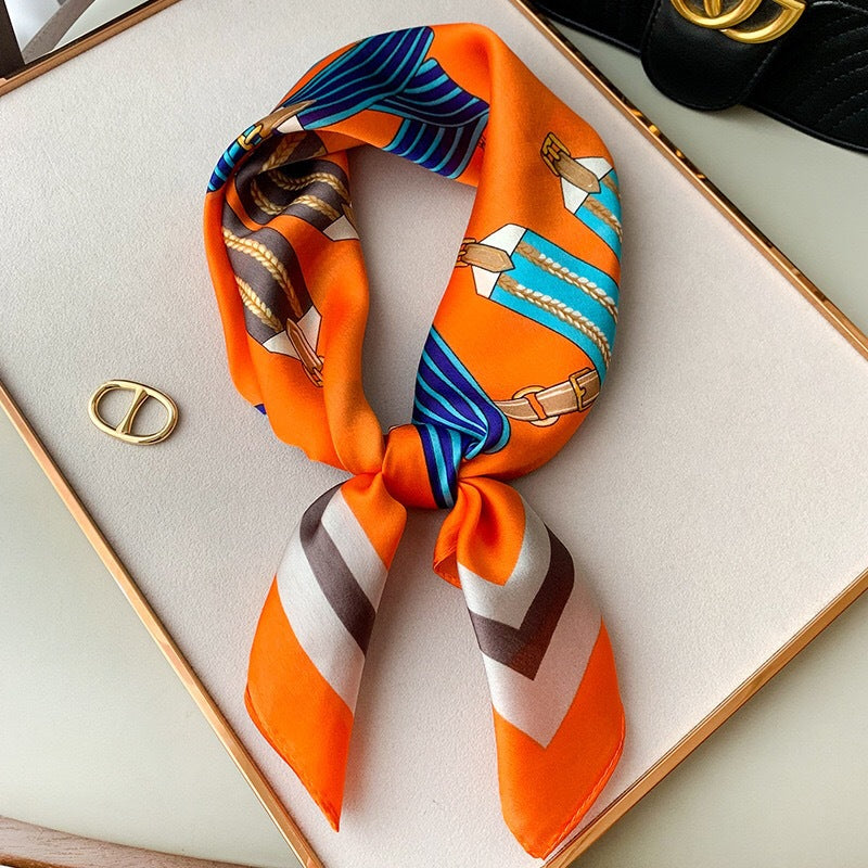Silk Scarf All-match Snood Small Square