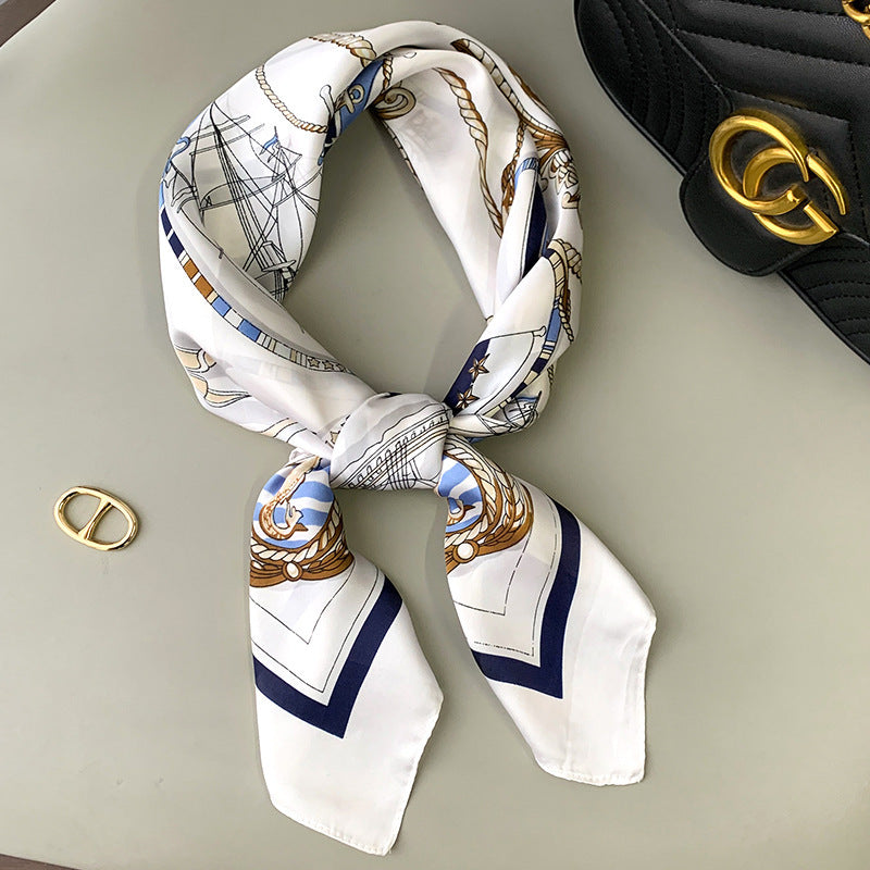 Silk Scarf All-match Snood Small Square