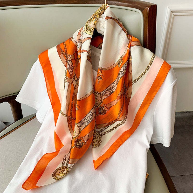 Silk Scarf All-match Snood Small Square