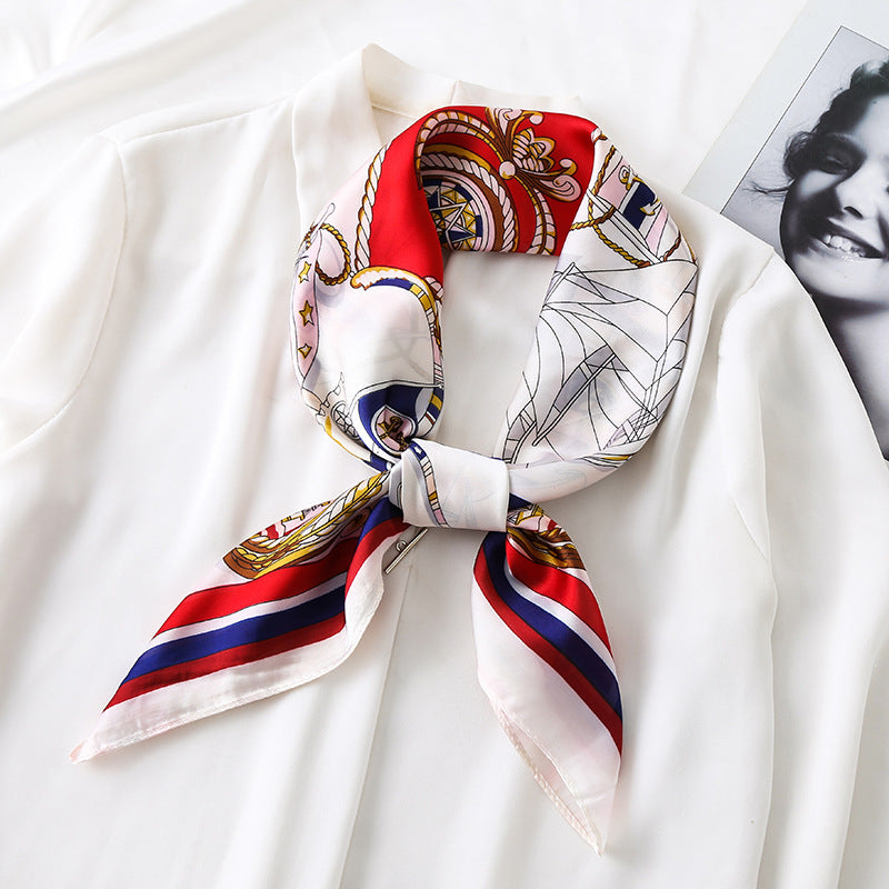 Silk Scarf All-match Snood Small Square