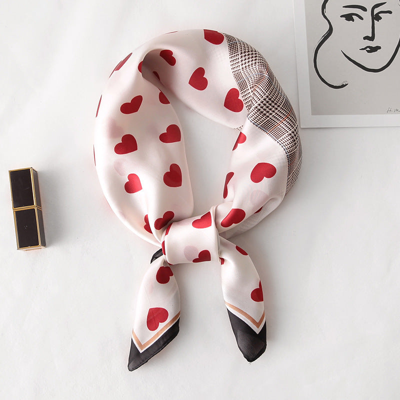 Silk Scarf All-match Snood Small Square
