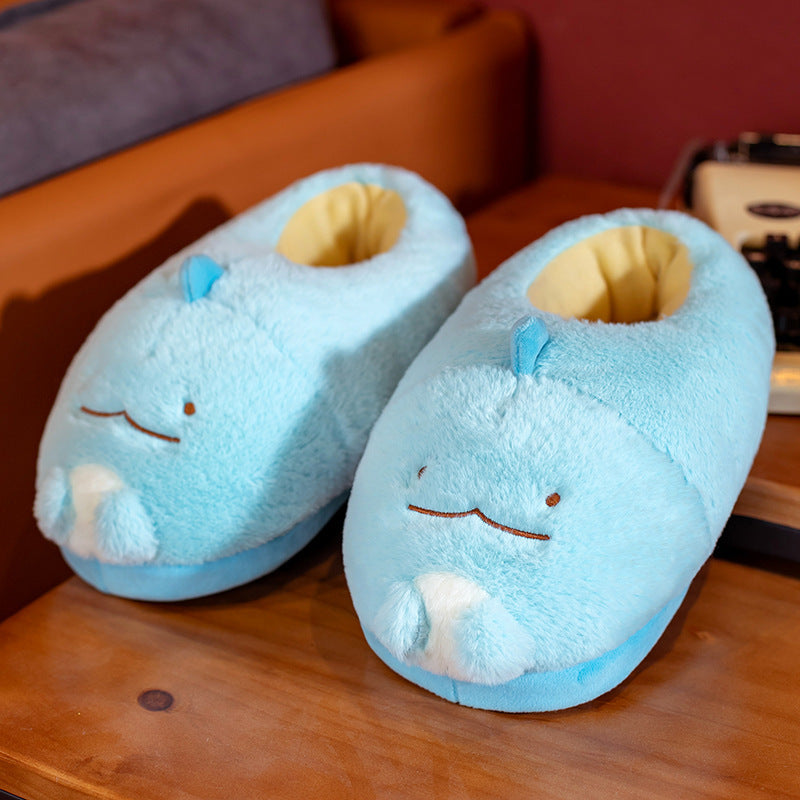 Cute Lizard Small Animal Plush Cotton Shoes For Home