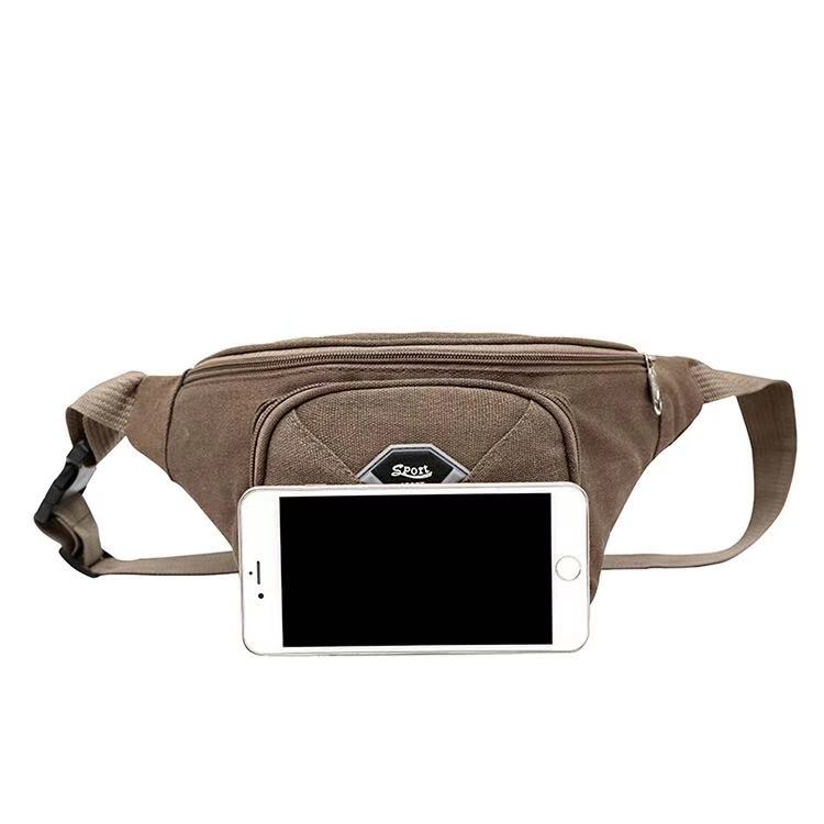 New Canvas Belt Bag Customized Outdoor Sports Large Capacity