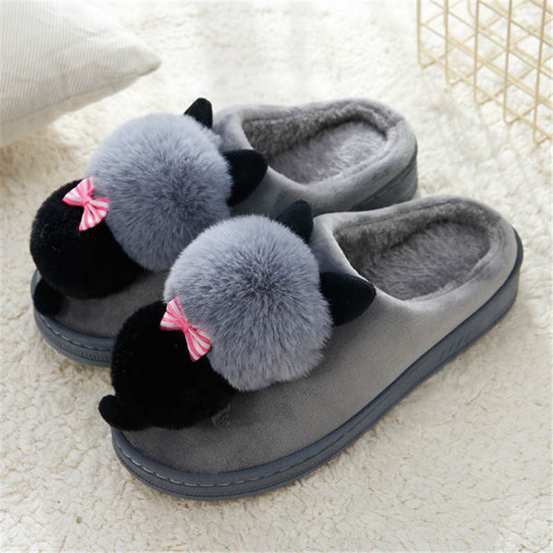 Dormitory Home Thick-soled Outer Wear Confinement Shoes Couple Cotton Slippers