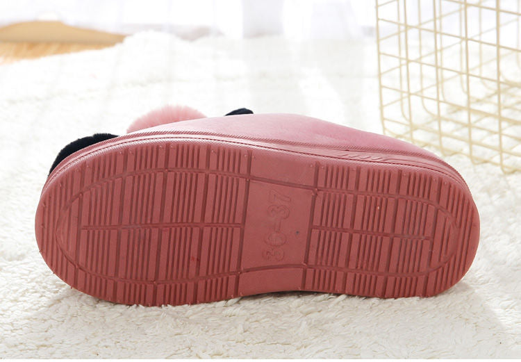 Dormitory Home Thick-soled Outer Wear Confinement Shoes Couple Cotton Slippers