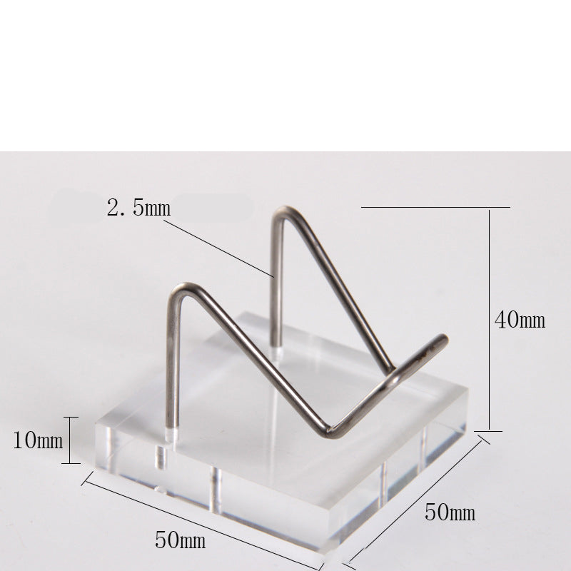 Acrylic Transparent Display Stand Crystal Mineral Rough Base Heart-shaped Jewelry Stand