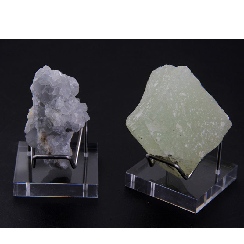 Acrylic Transparent Display Stand Crystal Mineral Rough Base Heart-shaped Jewelry Stand